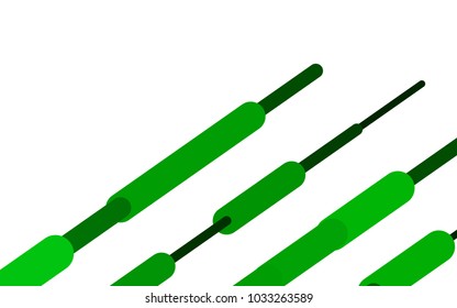 Light Blue, Green vector cover with rounded stripes. Shining colored illustration with rounded stripes. Best design for your ad, poster, banner.