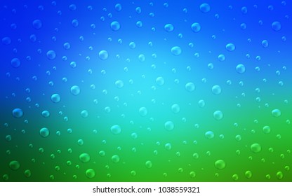 Light Blue, Green vector cover with spots. Abstract illustration with colored bubbles in nature style. Completely new template for your brand book.