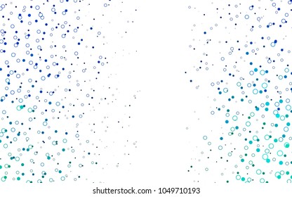 Light Blue, Green vector  cover with spots. Abstract illustration with colored bubbles in nature style. New design for ad, poster, banner of your website.