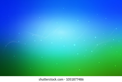 Light Blue, Green vector cover with spots. Blurred bubbles on abstract background with colorful gradient. The pattern can be used for beautiful websites.