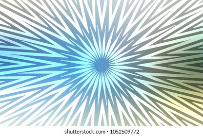 Light Blue, Green vector cover with stright stripes. Modern geometrical abstract illustration with staves. Template for your beautiful backgrounds.