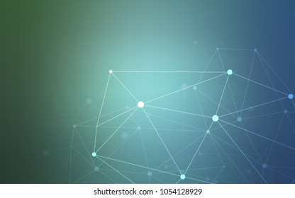 Light Blue, Green vector cover with spots, lines. Decorative design in abstract style with triangle structure. Pattern can be used for beautiful websites.
