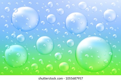 Light Blue, Green vector cover with spots. Blurred decorative design in abstract style with bubbles. Completely new template for your brand book.