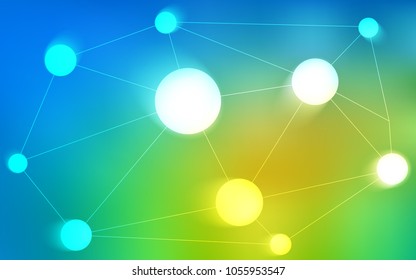 Light Blue, Green vector cover with spots, lines. Abstract illustration with colorful discs and triangles. New design for ad, poster, banner of your website.