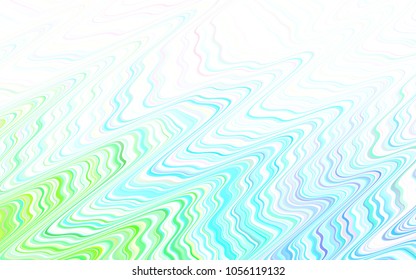 Light Blue, Green vector cover with stright stripes. Lines on blurred abstract background with gradient. Best design for your ad, poster, banner.