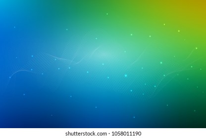 Light Blue, Green vector cover with spots. Blurred bubbles on abstract background with colorful gradient. Completely new template for your brand book.