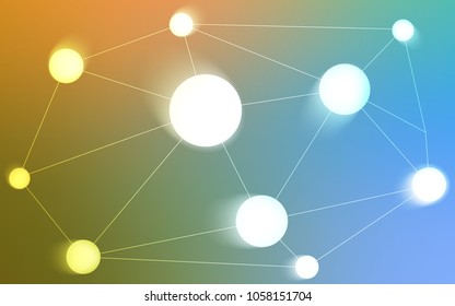 Light Blue, Green vector cover with spots, lines. Illustration with set of colorful abstract circles and lines. Beautiful design for your business advert.