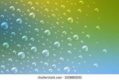 Light Blue, Green vector cover with spots. Modern abstract illustration with colorful water drops. Beautiful design for your business natural advert.