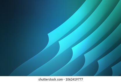Light Blue, Green vector cover with stright stripes. Shining colored illustration with sharp stripes. The pattern for ad, booklets, leaflets.