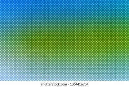 Light Blue, Green vector cover with spots. Beautiful colored illustration with blurred circles in nature style. Pattern can be used for ads, leaflets.