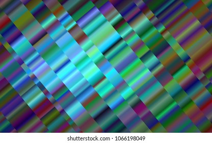 Light Blue, Green vector cover with long lines. Modern geometrical abstract illustration with staves. Smart design for your business advert.