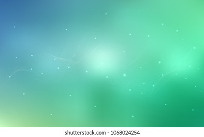 Light Blue, Green vector cover with spots. Blurred decorative design in abstract style with bubbles. Beautiful design for your business natural advert.