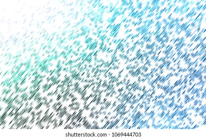 Light Blue, Green vector cover with long lines. Shining colored illustration with narrow lines. The pattern can be used for busines ad, booklets, leaflets