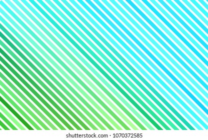 Light Blue, Green vector cover with long lines. Shining colored illustration with narrow lines. The pattern can be used as ads, poster, banner for commercial.