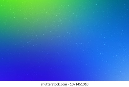 Light Blue, Green vector cover with astronomical stars. Modern abstract illustration with Big Dipper stars. Best design for your ad, poster, banner.