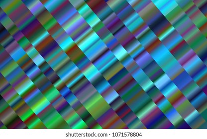 Light Blue, Green vector cover with long lines. Shining colored illustration with narrow lines. The template can be used as a background.