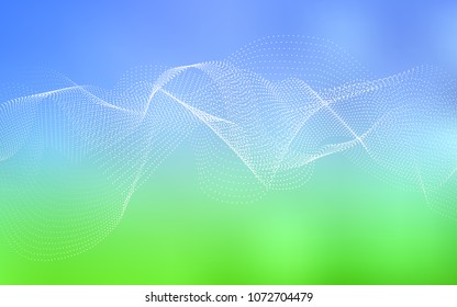 Light Blue, Green vector cover with spots. Blurred decorative design in abstract style with bubbles. The pattern can be used for ads, leaflets of liquid.
