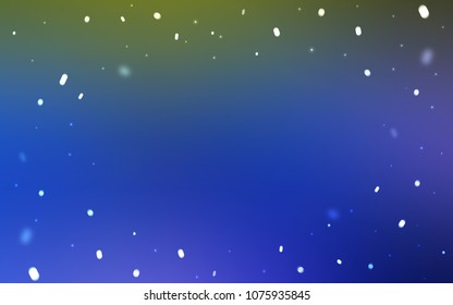 Light Blue, Green vector cover with beautiful snowflakes. Modern geometrical abstract illustration with crystals of ice. New year design for your business advert.