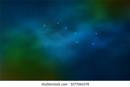 Light Blue, Green vector cover with astronomical stars. Modern abstract illustration with Big Dipper stars. Pattern for astrology websites.