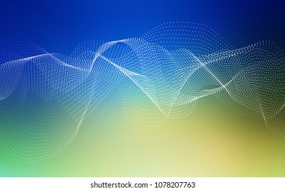 Light Blue, Green vector cover with spots. Blurred decorative design in abstract style with bubbles. The pattern can be used for ads, leaflets of liquid.