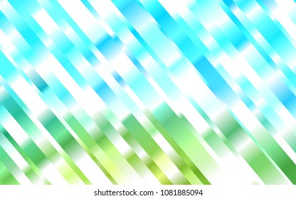 Light Blue, Green vector cover with long lines. Blurred decorative design in simple style with lines. The pattern can be used as ads, poster, banner for commercial.