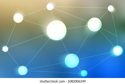 Light Blue, Green vector cover with spots, lines. Illustration with set of colorful abstract circles and lines. Pattern can be used as texture of wallpapers.
