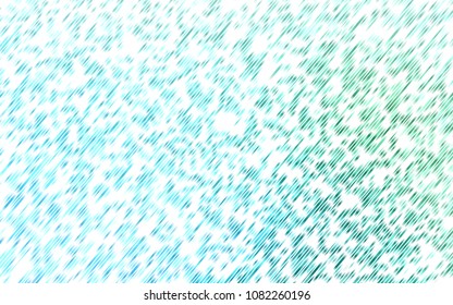 Light Blue, Green vector cover with long lines. Lines on blurred abstract background with gradient. Best design for your ad, poster, banner.