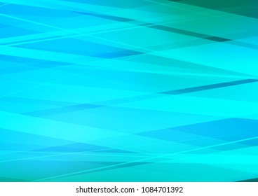 Light Blue, Green vector cover with long lines. Glitter abstract illustration with colored sticks. The pattern can be used for websites.