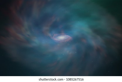 Light Blue, Green vector cover with astronomical stars. Blurred decorative design in simple style with galaxy stars. Pattern for astrology websites.