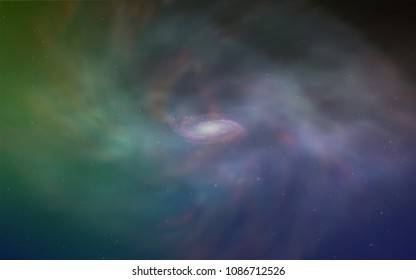 Light Blue, Green vector cover with astronomical stars. Shining colored illustration with bright astronomical stars. Pattern for astrology websites.