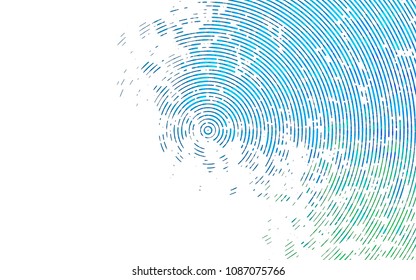 Light Blue, Green vector cover with long lines. Shining colored illustration with narrow lines. Smart design for your business advert.