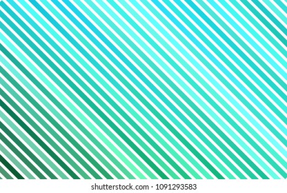 Light Blue, Green vector cover with long lines. Lines on blurred abstract background with gradient. Smart design for your business advert.
