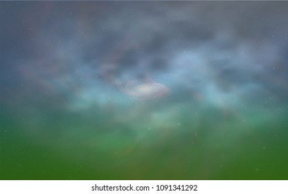 Light Blue, Green vector cover with astronomical stars. Modern abstract illustration with Big Dipper stars. Pattern for astrology websites.
