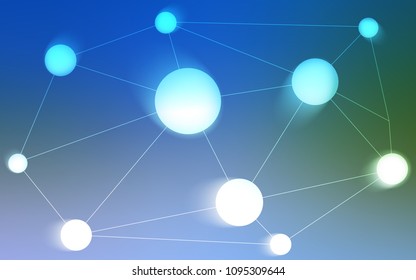 Light Blue, Green vector cover with spots, lines. Decorative design in abstract style with triangle structure. Beautiful design for your business advert.
