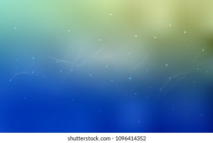 Light Blue, Green vector cover with spots. Blurred bubbles on abstract background with colorful gradient. The pattern can be used for beautiful websites.