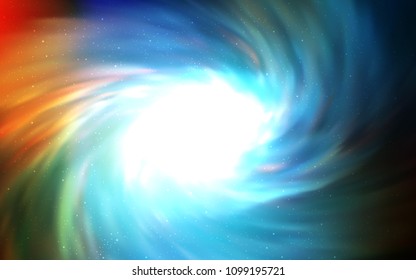 Light Blue, Green vector cover with astronomical stars. Modern abstract illustration with Big Dipper stars. Pattern for astronomy websites.