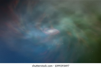 Light Blue, Green vector cover with astronomical stars. Glitter abstract illustration with colorful cosmic stars. Pattern for futuristic ad, booklets.