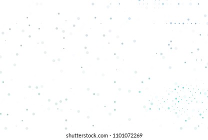 Light Blue, Green vector  cover with spots. Blurred decorative design in abstract style with bubbles. New design for ad, poster, banner of your website.