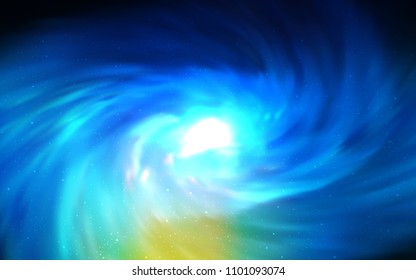 Light Blue, Green vector cover with astronomical stars. Shining illustration with sky stars on abstract template. Pattern for astronomy websites.