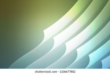 Light Blue, Green vector cover with stright stripes. Blurred decorative design in simple style with lines. Template for your beautiful backgrounds.