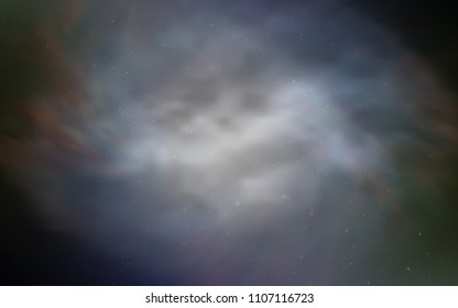 Light Blue, Green vector cover with astronomical stars. Space stars on blurred abstract background with gradient. Best design for your ad, poster, banner.