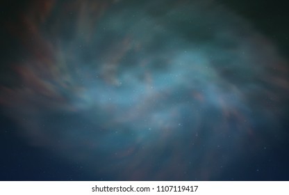 Light Blue, Green vector cover with astronomical stars. Space stars on blurred abstract background with gradient. Pattern for astrology websites.