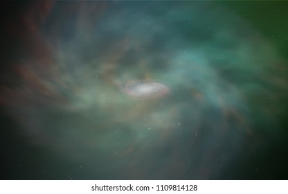 Light Blue, Green vector cover with astronomical stars. Glitter abstract illustration with colorful cosmic stars. Best design for your ad, poster, banner.