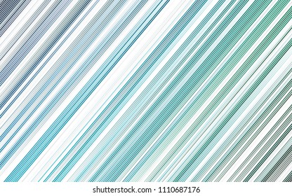 Light Blue, Green vector cover with long lines. Modern geometrical abstract illustration with staves. The pattern can be used for websites.