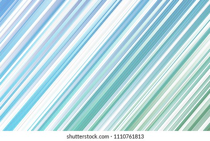 Light Blue, Green vector cover with long lines. Blurred decorative design in simple style with lines. The pattern can be used for busines ad, booklets, leaflets