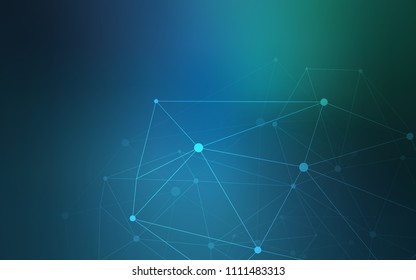 Light Blue, Green vector cover with spots, lines. Abstract illustration with colorful discs and triangles. Pattern can be used as texture of wallpapers.