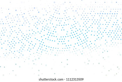 Light Blue, Green vector  cover with spots. Blurred decorative design in abstract style with bubbles. New design for ad, poster, banner of your website.