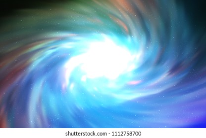 Light Blue, Green vector cover with astronomical stars. Space stars on blurred abstract background with gradient. Pattern for astrology websites.