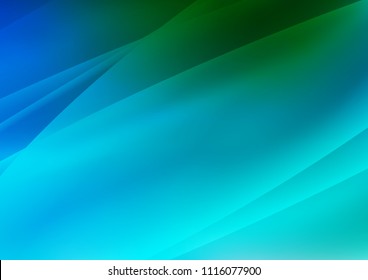 Light Blue, Green vector cover with long lines. Shining colored illustration with narrow lines. Smart design for your business advert.