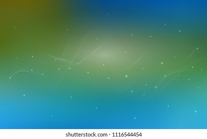 Light Blue, Green vector cover with spots. Beautiful colored illustration with blurred circles in nature style. The pattern can be used for beautiful websites.